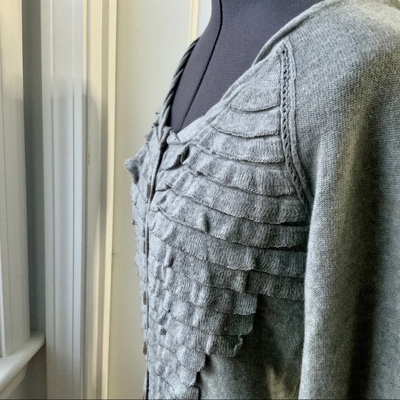 DKNY Ruffle Cardigan EUC - Picture 4 of 9